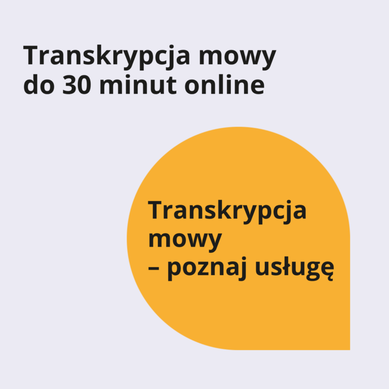 Centrum Komunikacji oferuje kilka usług dla osób głuchych i&nbsp;słabosłyszących. Poznaj jedną z&nbsp;nich – transkrypcję mowy do&nbsp;30 minut online.